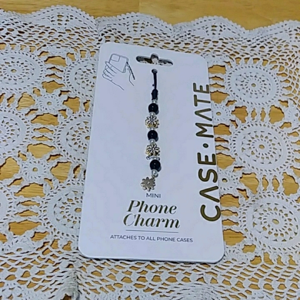 Case-Mate Phone Charm - Black, Gold, White